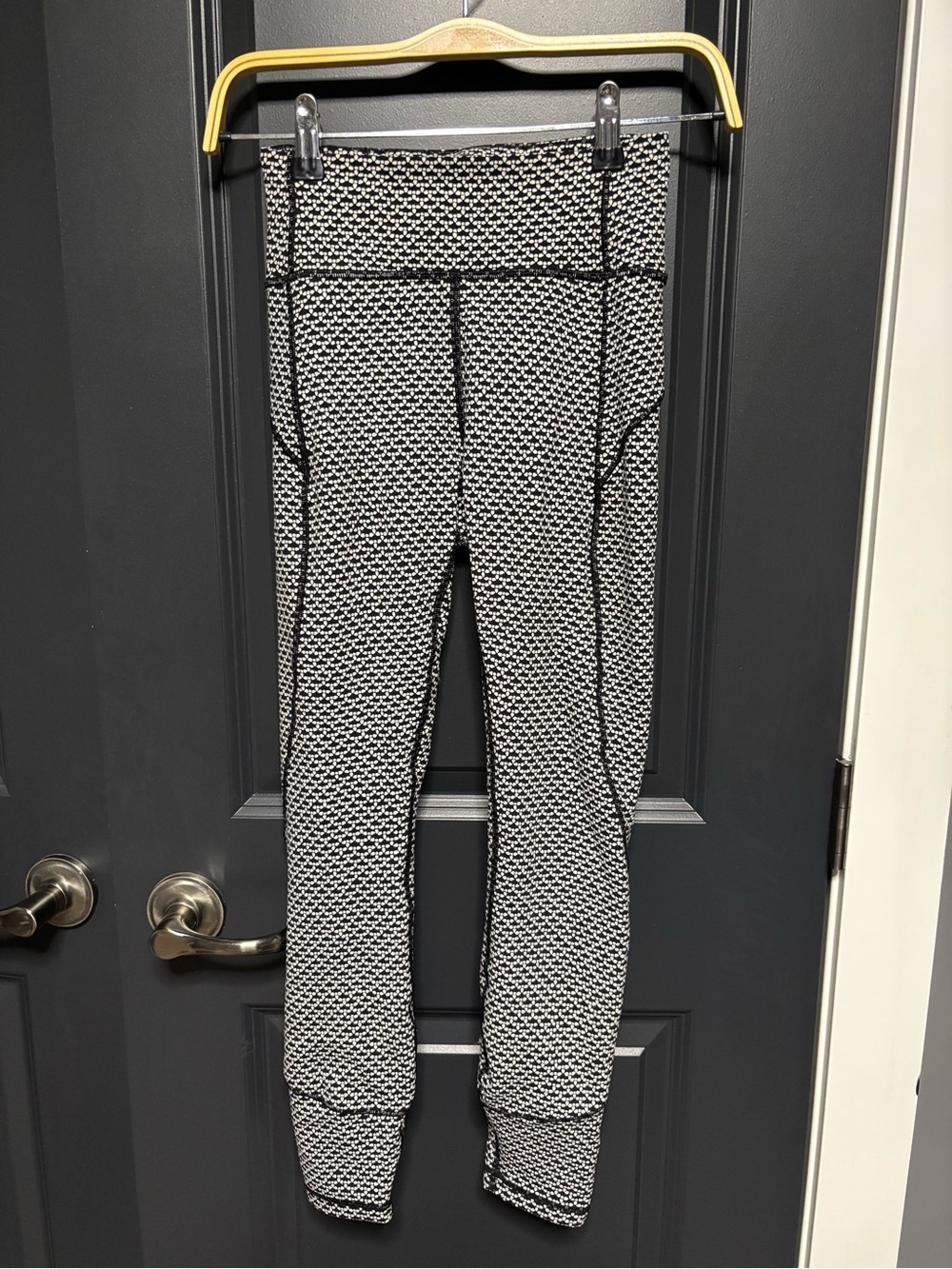 lululemon athletica Black & White Geometric Ponte Leggings